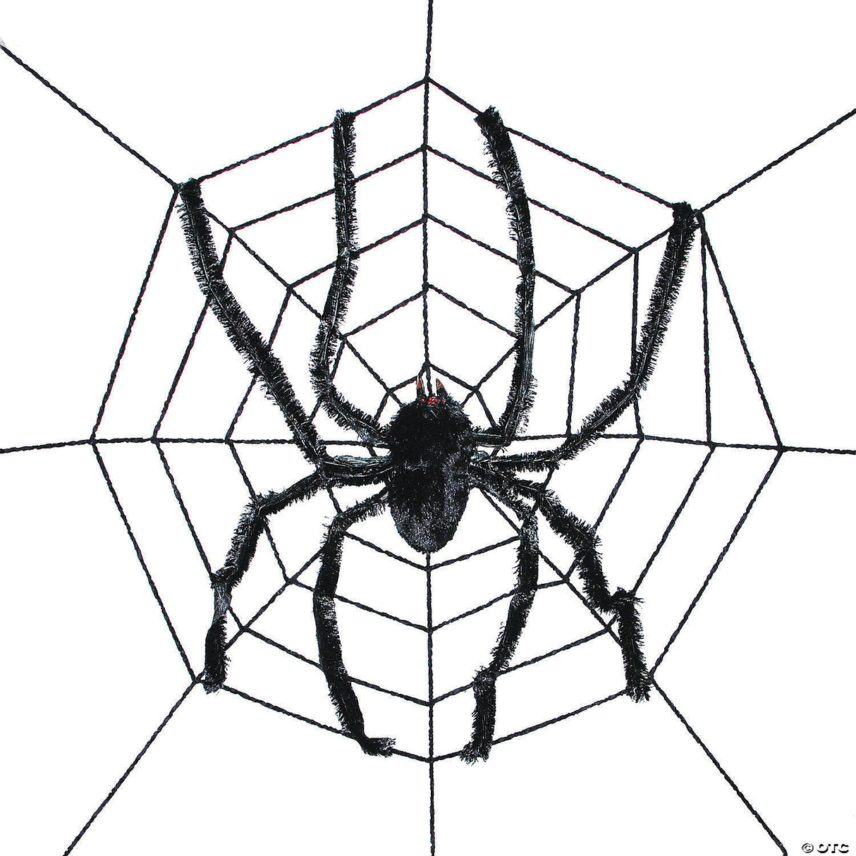 96" Spider Web With Spider Halloween Decoration