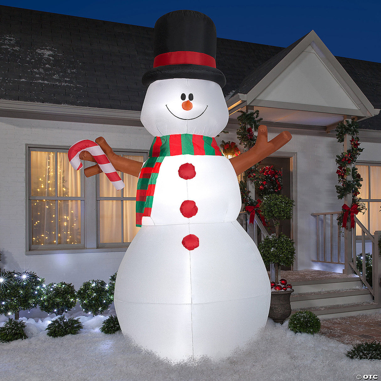 10 Ft. Blow-up Inflatable Swiveling Snowman With Built-in Led Lights Outdoor Yard Decoration