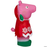 38" Airblown® Blowup Inflatable Holiday Outfit Peppa Pig With Built-in Lights Christmas Outdoor Yard Decoration