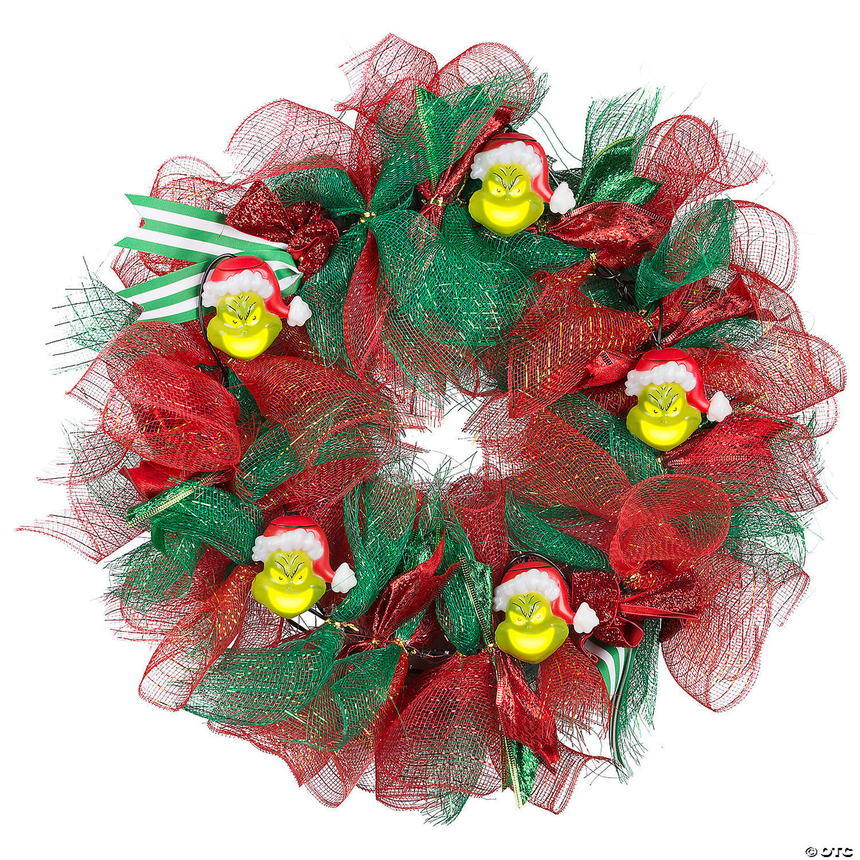 22" Emoteglow™ Dr. Seuss™ The Grinch Musical Wreath Lighted Christmas Decoration