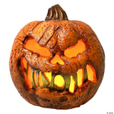 8" Rotten Flaming Pumpkin™ With Timer Halloween Decoration