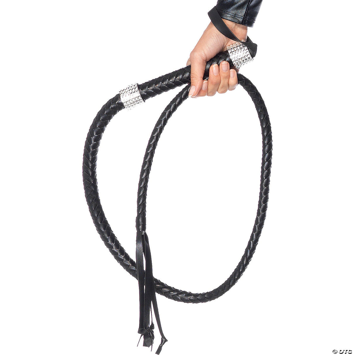 Black Rhinestone Whip Halloween Costume Accessory Party Dress Prop