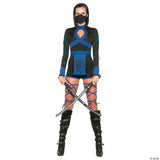 Ninja 3-Piece Black/Blue Costume XL – Adult Halloween Cosplay Outfit