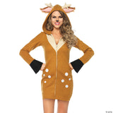 WOMEN'S COZY FAWN COSTUME - Halloween Outfit Cosplay Party