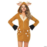 WOMEN'S COZY FAWN COSTUME - Halloween Outfit Cosplay Party