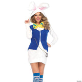 WOMEN'S WHITE RABBIT COSTUME - Adult Halloween Costume Cosplay Party Outfit