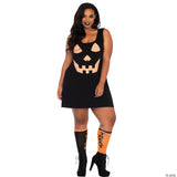 Women’s Plus Size Jersey Pumpkin Costume – Funny Halloween Outfit