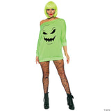 SPOOKY JERSEY DRESS GRN AD XL