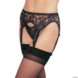 Black Lace Garter Belt with Thong Plus Size Halloween Costume Accessory