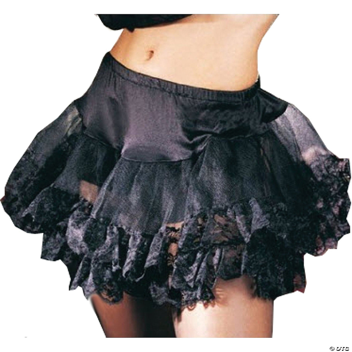 White Lace Bottom Petticoat Skirt – Halloween Costume Dress Accessory