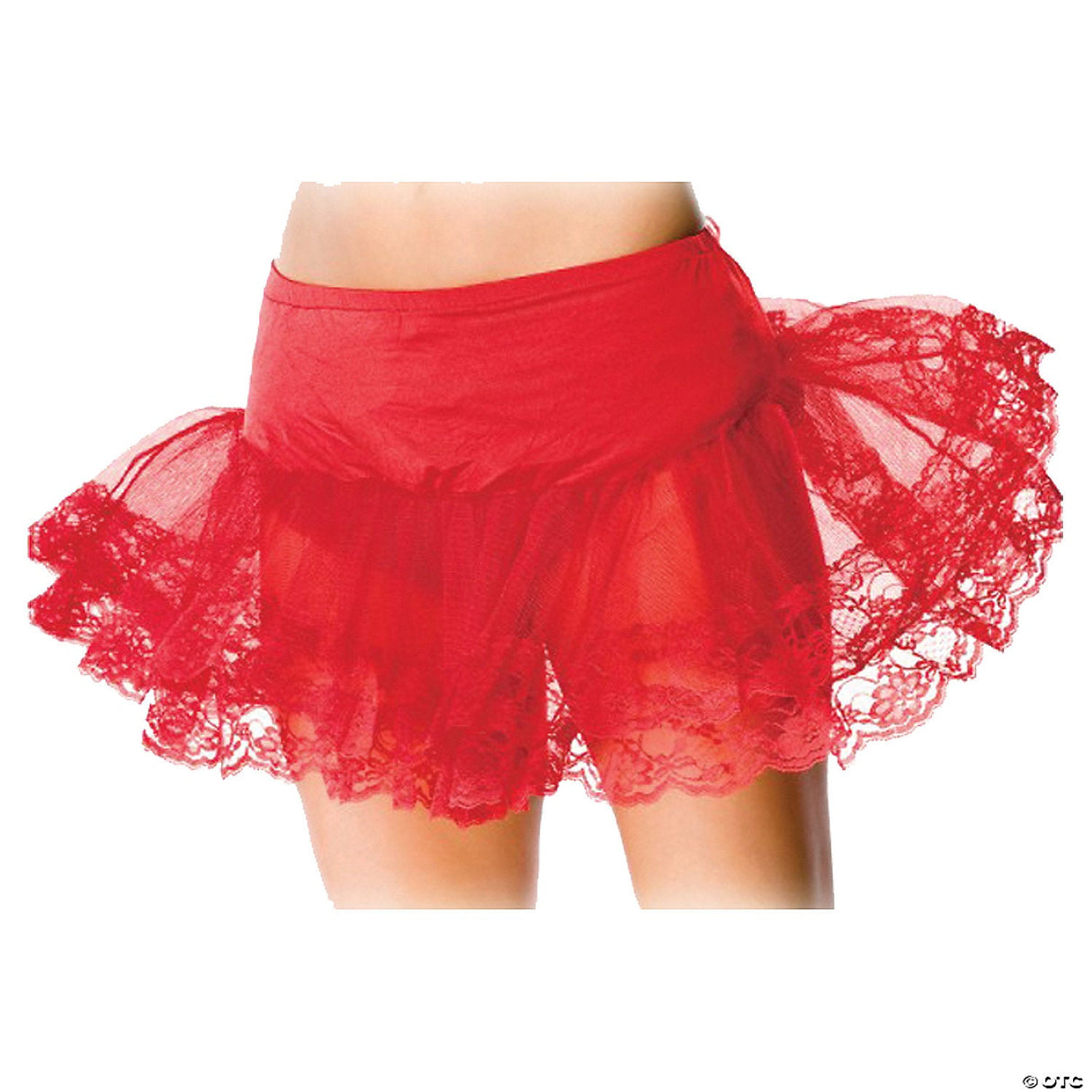 White Lace Bottom Petticoat Skirt – Halloween Costume Dress Accessory