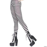 Black & White Striped Plus Size Tights – Halloween Costume Hosiery