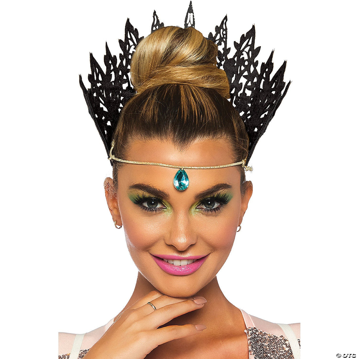 Adult Gold Glitter Die Cut Crown – Royal Halloween Costume Accessory