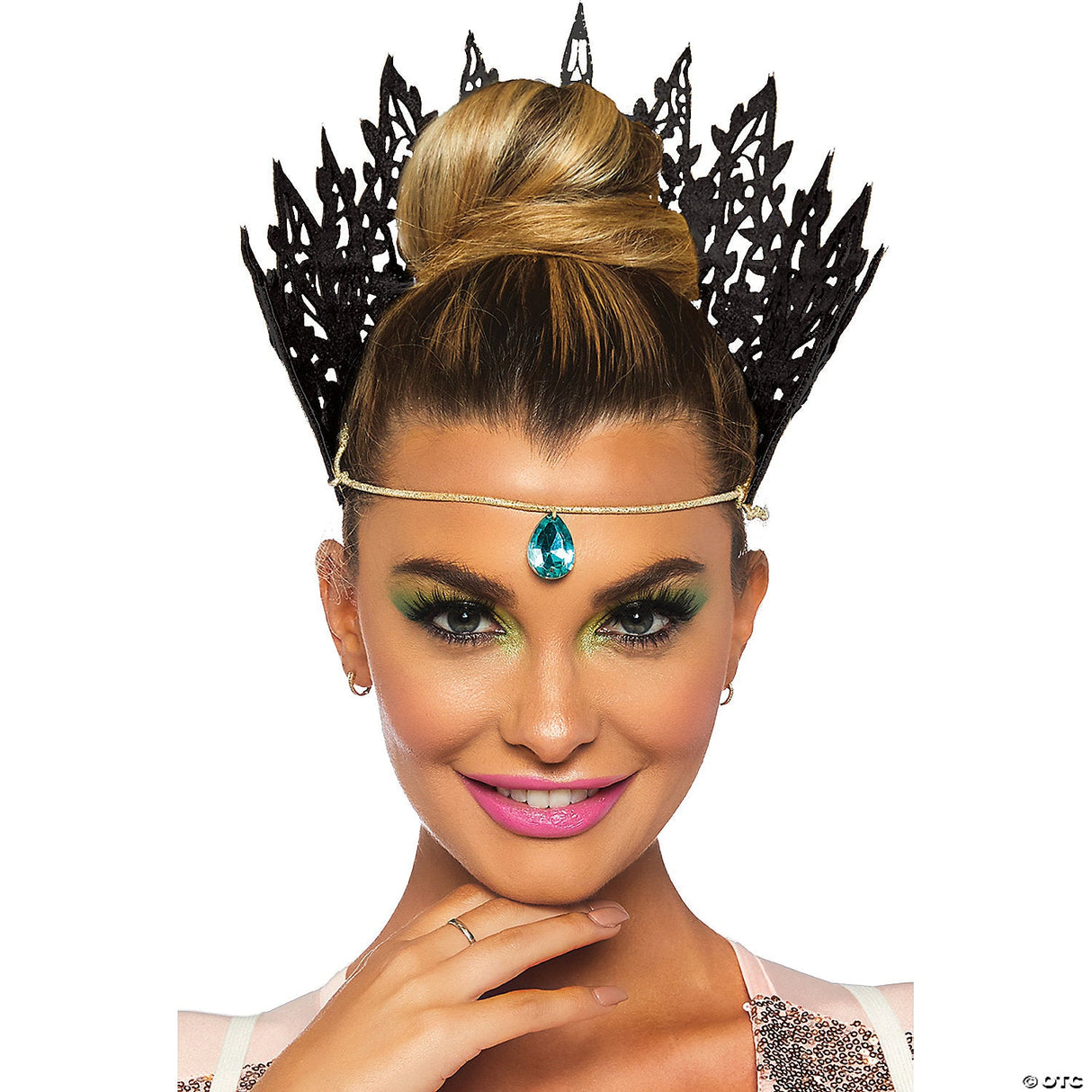 Adult Gold Glitter Die Cut Crown – Royal Halloween Costume Accessory