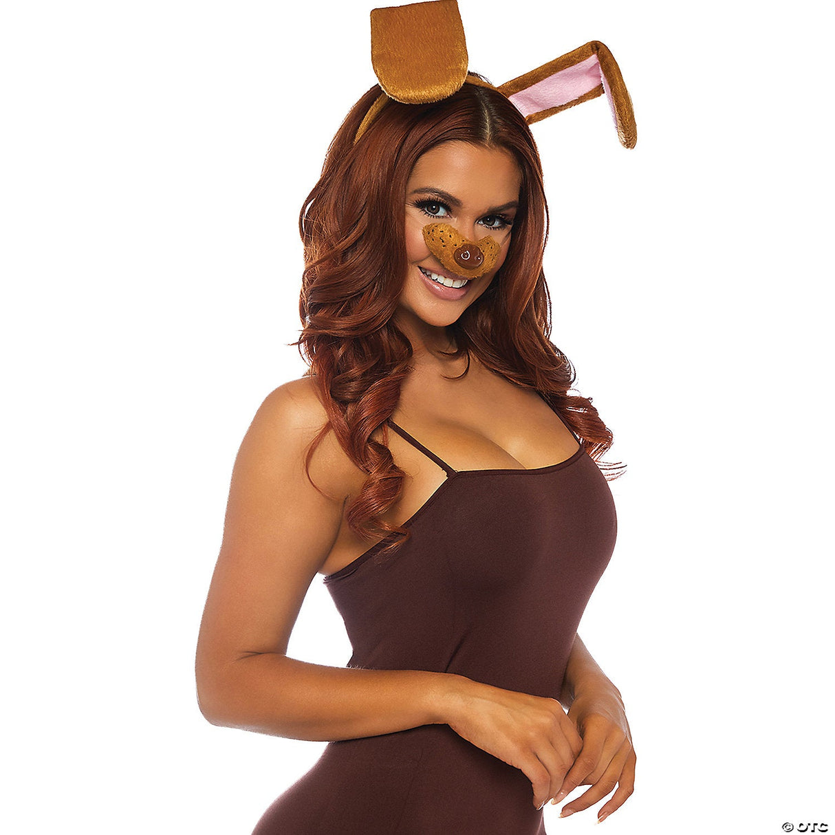 Adult Doggie Costume Kit Brown Puppy Outfit – Halloween Dress Up Set