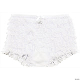 RUFFLED SHORTS-WHITE