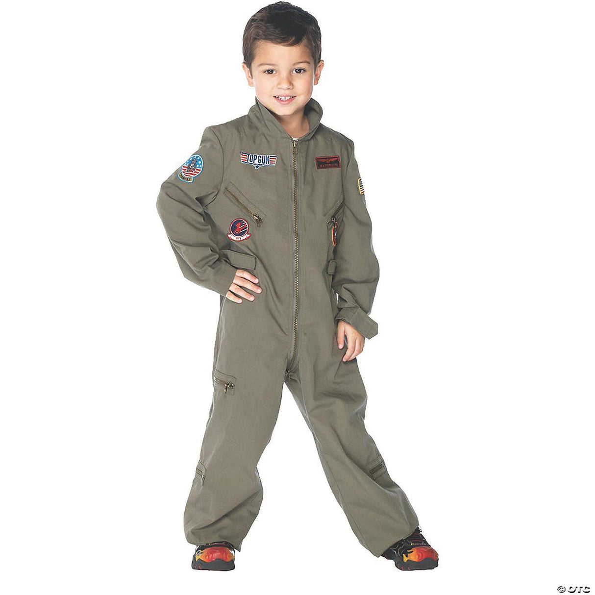 TOP GUN FLIGHT SUIT CHLD XS - Halloween Costume Cosplay & Party Outfit For Kids
