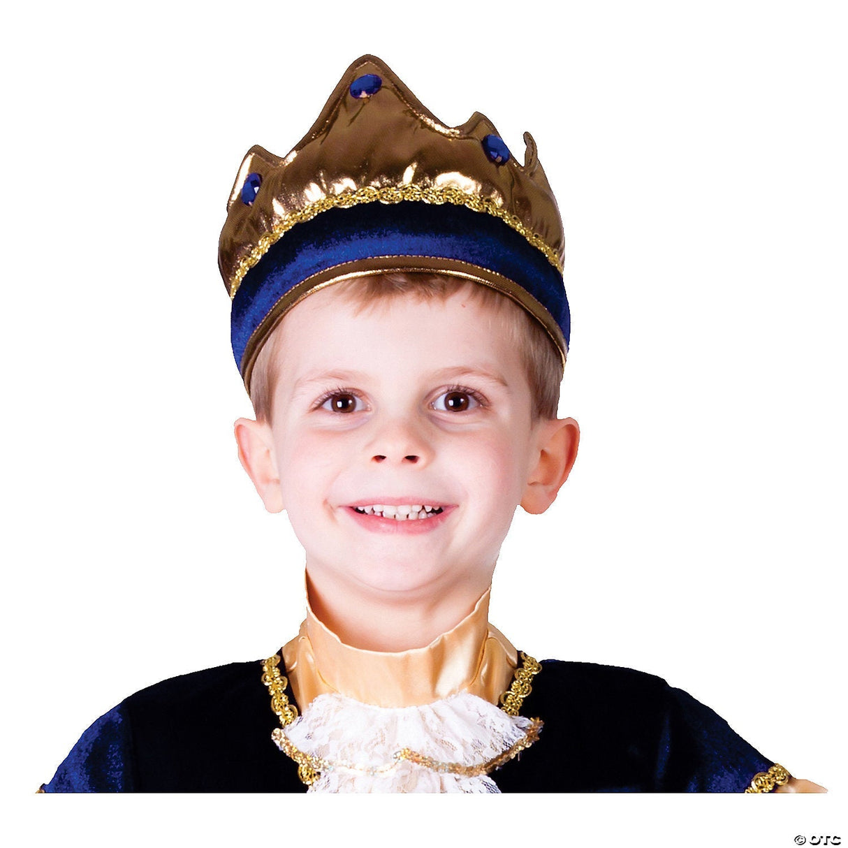 Kids Gold & Blue Crown Royal Costume Accessory – Halloween Party Tiara