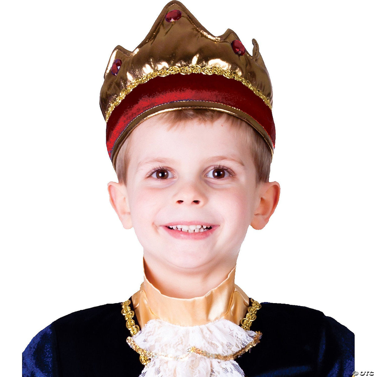 Kids Gold and Red Royal Crown Tiara – Halloween Costume Accessory Party Hat