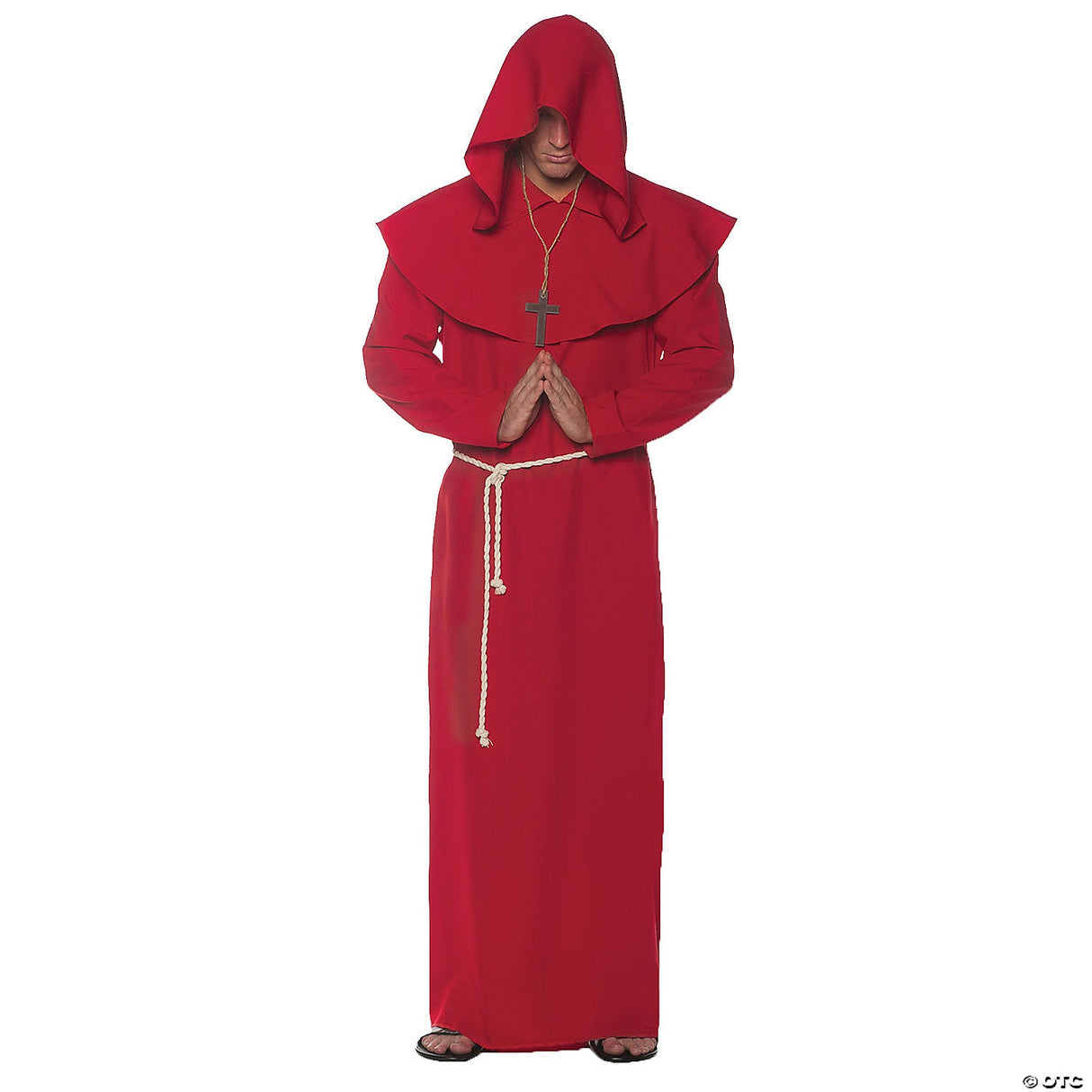 Adult Monk Robe Black Costume – XXL – Medieval Religious Halloween Outfit
