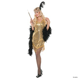 WOMEN'S FLAPPER COSTUME-BLACK XL