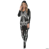 WOMEN'S SKELETAL HOODIE COSTUME