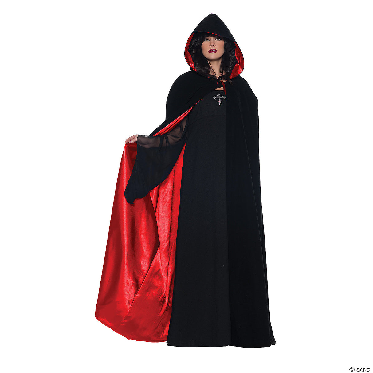 MN VELVET CAPE ALL BLACK