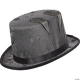 Adults Black Tattered Top Hat