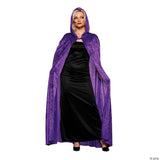 ADLT WITCH CLOAK-PURPLE - Halloween Costume Accessory Cosplay Prop for Parties