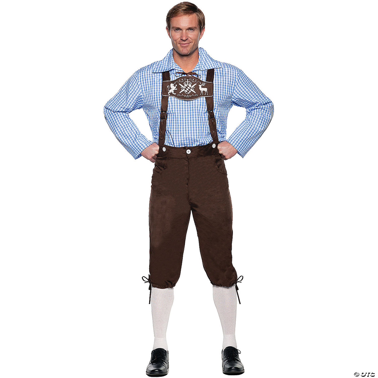 ADLT LEDERHOSEN DLX BROWN 2XL