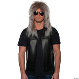 Adults Brown & Grey Rocker Wig