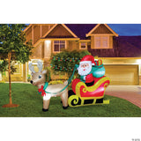 6' Santa On Sleigh Inflatable Outdoor Yard Decoration