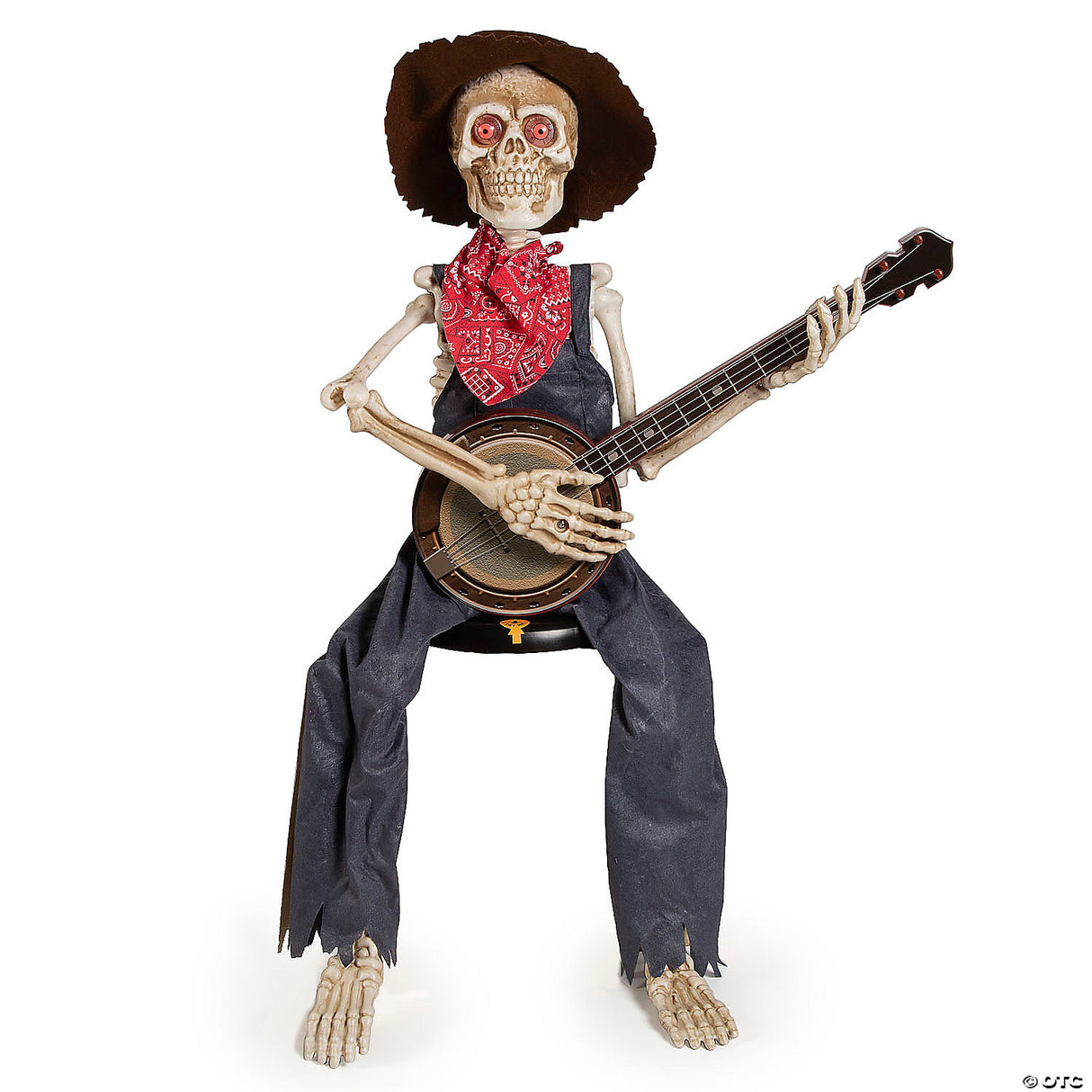 Skeleton Playing Banjo Animated Halloween Decoration