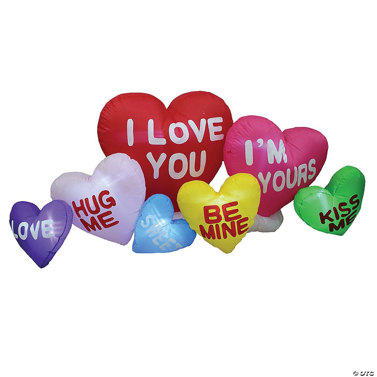 6 1/2 Ft. I Luv U Hearts Inflatable Outdoor Yard Decoration