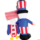 6' Inflatable Uncle Sam With Eagle Outdoor Yard Decoration